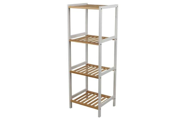 Etagère de salle de bain 4 niveaux blanc