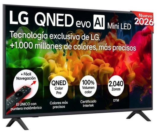 TV LG QNED evo MiniLED AI 43QNED80B6B 43" 4K UltraHD 60Hz Smart TV WebOS HDR10 Pro