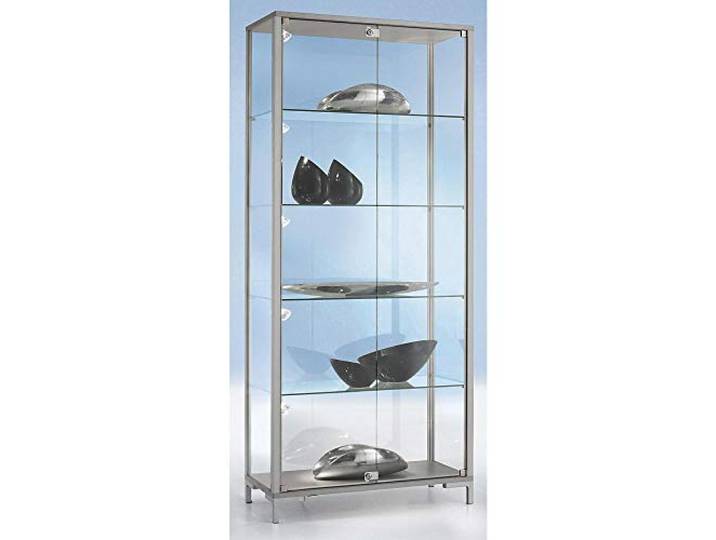Certeo LINK Standvitrine Verglasung 4-seitig, HxBxT 1860 x 800 x 400 mm