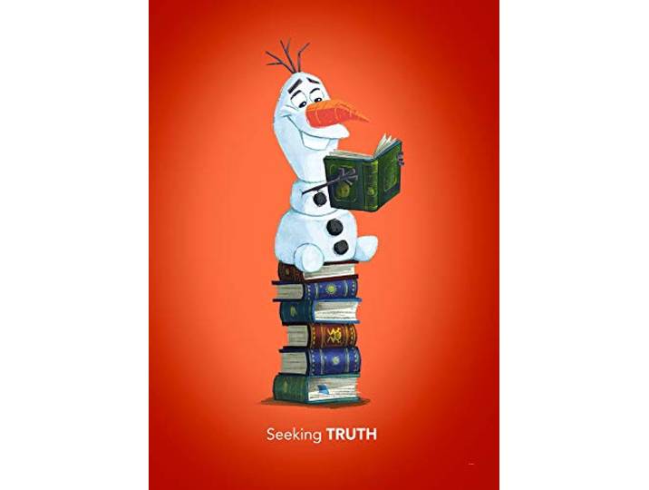 Komar Poster d'art Mural\, 50cm x 70cm\, Frozen Olaf Reading