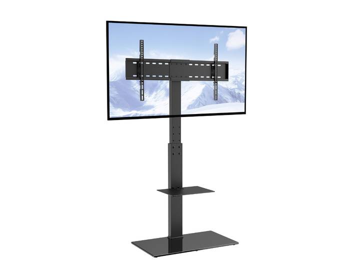 SucceBuy Meuble TV Support TV haut pivotant pour TV de 32 à 85 pouces Support TV au sol portable réglable en hauteur Max VESA 600 x 800 mm