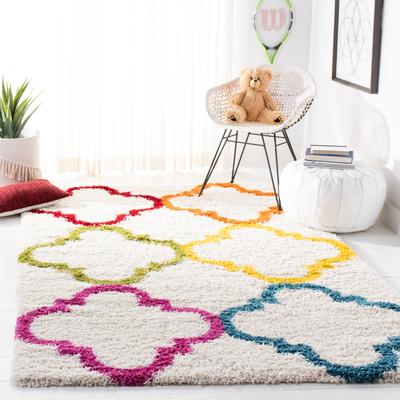 SAFAVIEH Kids Shag Orminda Geometric Nursery Playroom 2-inch Thick Rug
