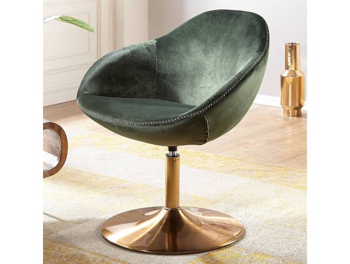 Fauteuil lounge Siran Vert/Vert Velours 70 x 79 x 70cm