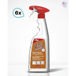Profi-Pflegereiniger für Leder und Kunstleder, 6 x 750 ml Sprühflasche, ausgezeichnete Reinigungs- und Entfettungswirkung