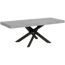 Itamoby Ausziehtisch 200/460x90 cm Volantis Premium Zement anthrazit Beine