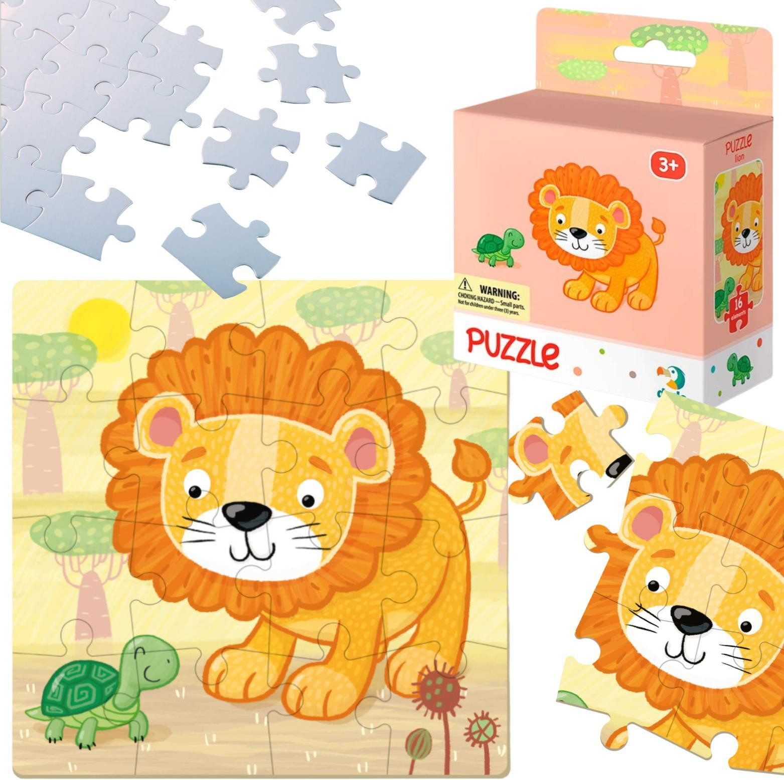 DoDo Puzzel Leeuw 16 stukjes Educatief dierenpuzzel voor kinderen