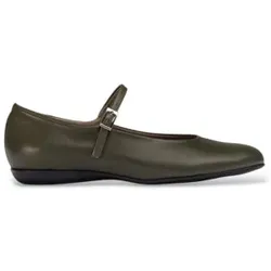 Wonders für Damen. A-61160_4387_306 Ballerinas aus Leder Bo 60 Grün (36), Wohnung, Schnalle, Lässig
