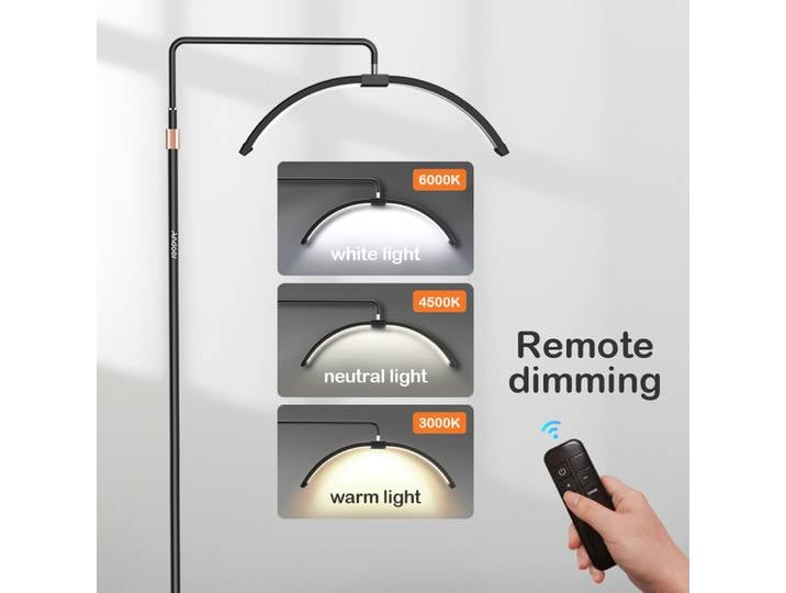 Lampe de remplissage LED pour iPhone, lumière vidéo LED demi-lune pour téléphone, 36W, 3200K-5600K, intensité réglable