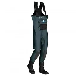 Neopren Wathose 5 mm - Platin-Innovation Herren, m. Filz-Sohle (Seal-Grau) Mit Filzsohle, 42-43
