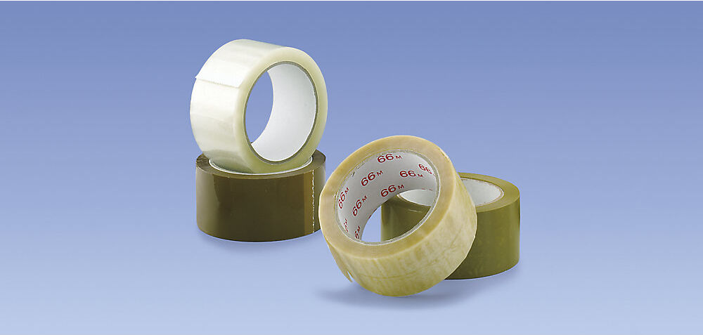 kaiserkraft PP-Klebefilm, leise abrollend, VE 72 Rollen, transparent, Bandbreite 25 mm