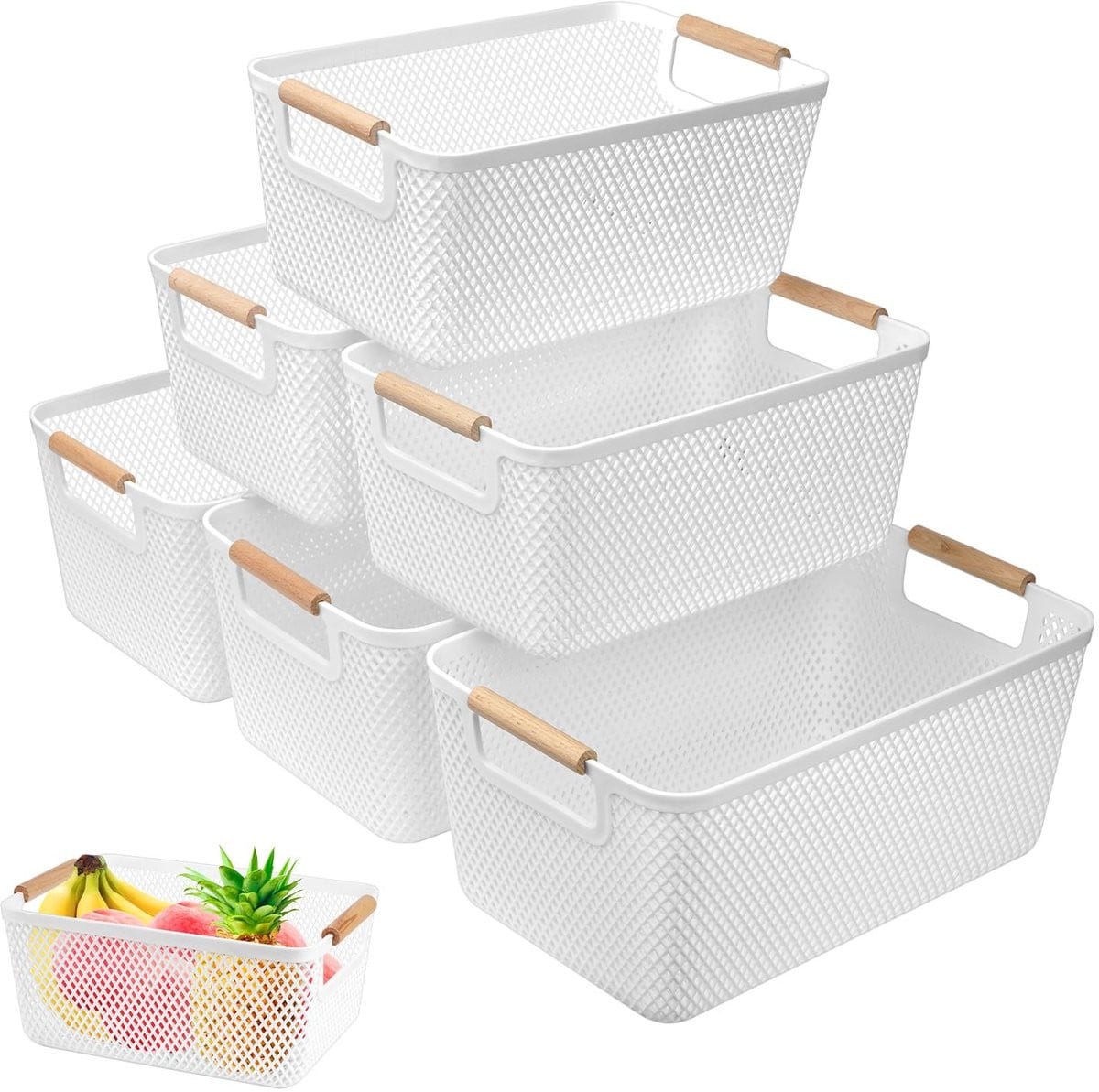 Set van 6 ventileerbare opbergdozen voor de keuken van Omgoods