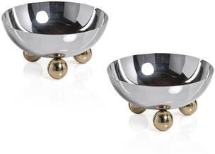 Zodax Marzell Stainless Steel Condiment Bowls, Set of 2