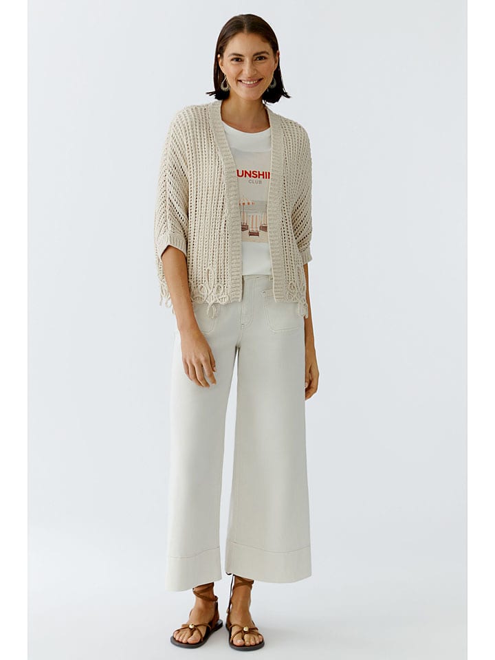 Oui Cardigan in Creme - 36