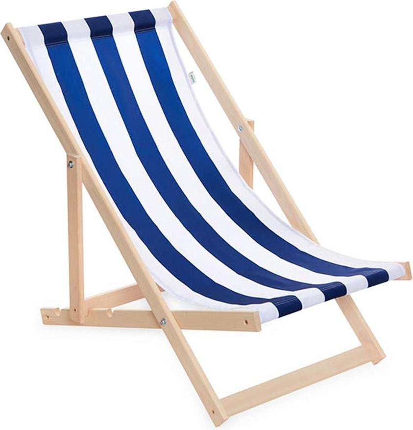 Baby Mix Inklapbaar Strandligbed Blauw-Wit