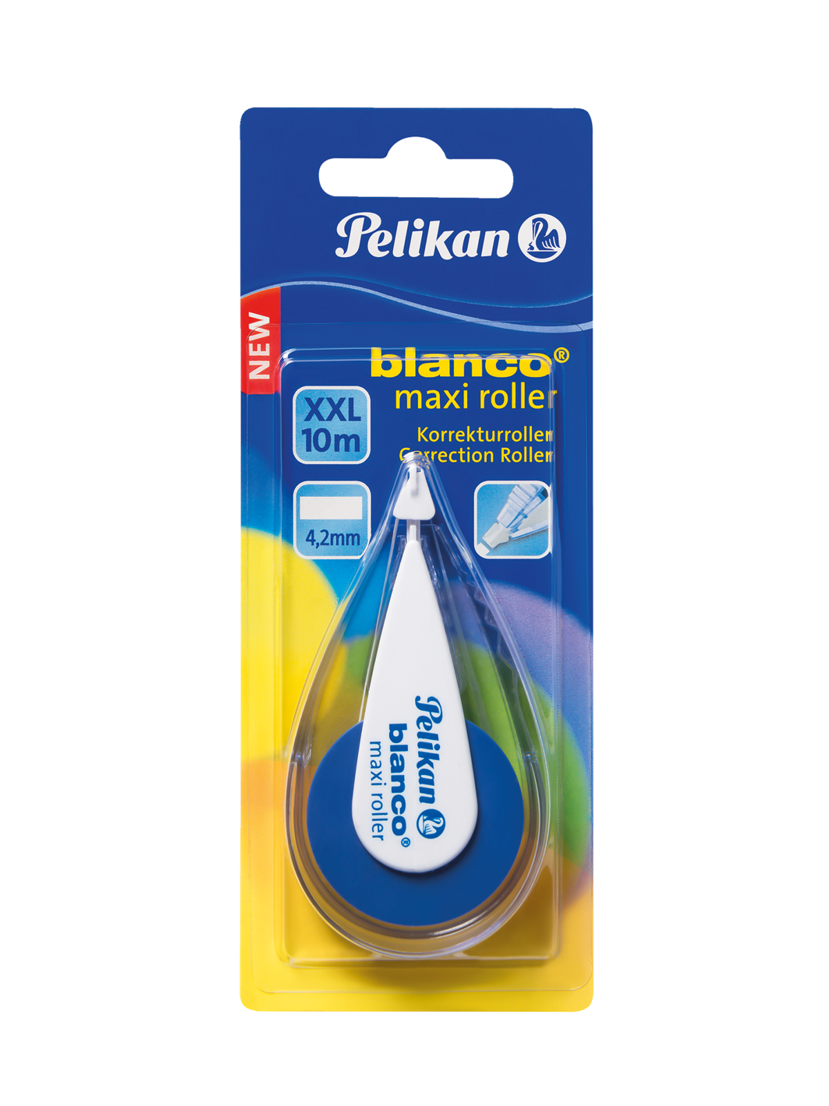 Pelikan blanco Korr. Maxi 4,2mm 10m auf Blisterkarte, Blisterkarte mit 1 Stk.