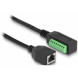 Delock 66053 RJ45 Patchkabel CAT 5e U/UTP 0.22 m Schwarz, Grün Ungeschirmt 1 St.
