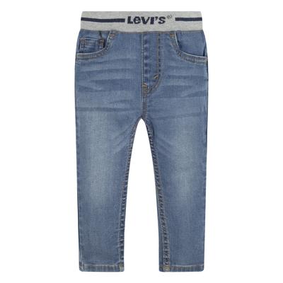 Schlupfjeans LEVI'S KIDS "PULL ON SKINNY JEANS", Mädchen, Gr. 18/86, N-Gr, blau (rushmore), Denim/Jeans, Obermaterial: 59% Baumwolle, 40% Viskose, 1% Elasthan, Jeans Schlupfjeans, for Baby BOYS