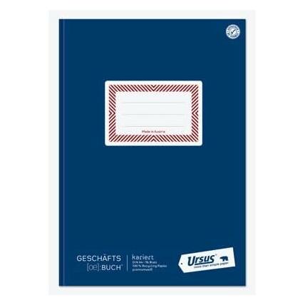 Ursus Geschäftsbuch Ö-Geschäftsbuch DIN A4 kariert, blau Hardcover 192 Seiten (A4, Kariert, Harter Einband) (608393)