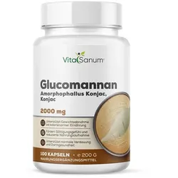 VitaSanum® Glucomannan (Amorphophallus konjac) – 2000 mg Tagesportion (4 Kapseln)