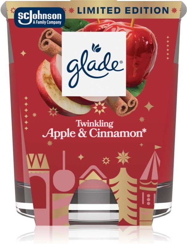 GLADE Twinkling Apple & Cinnamon bougie parfumée 112 g