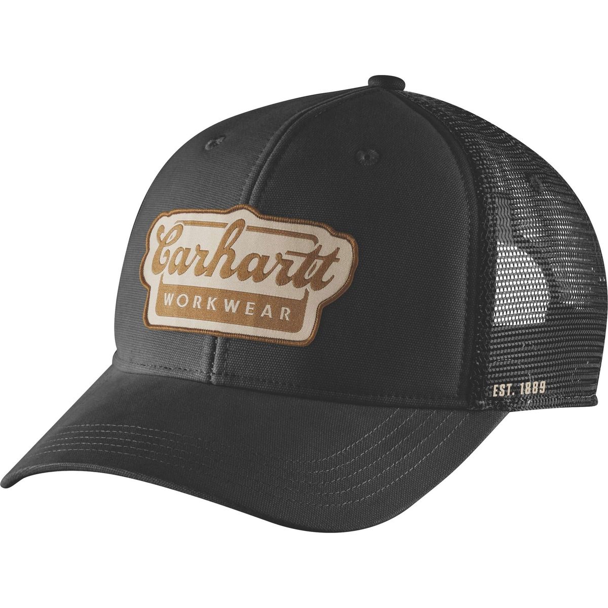 Carhartt Rugged Flex Twill Mesh-back Script Patch Cap black (N04) OS 106738-N04OS