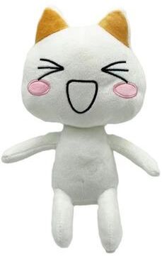 Friendly Fresh Finds Lovely Cat Plush Toy Black & White Cartoon Animal Plushie For Room Decoration & Birthday Gifts white 1