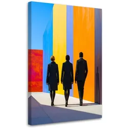 LEINWANDBILD Figuren Menschen Abstrakt 40x60cm