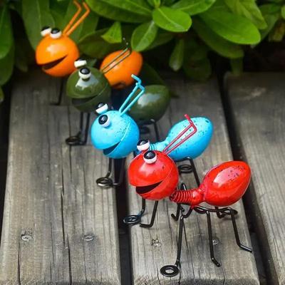 Uplift Picks Metal Ant Wall Art Sculpture Outdoor Garden And Home Decor blue 1 Pc
