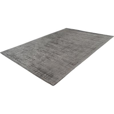 Teppich PADIRO "Karma 125", grau (anthrazit), B:160cm H:8mm L:230cm, Viskose, Teppiche, Teppich, Handgewebter Teppich mit 3D-Design, weiche Haptik, pflegeleicht