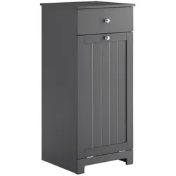 SoBuy Badunterschrank mit 1 Schublade Dunkelgrau 40x38x91cm Modern