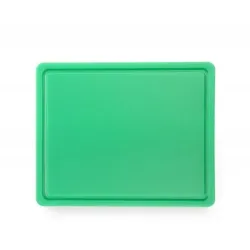 4x HENDI Schneidbretter HACCP Gastronorm 1/2 - für Obst, Gemüse - Farbe: grün 265x325x(H)12 mm