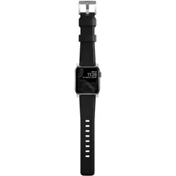 Nomad Strap Rugged V2 Connector Silver 42/44mm (44 mm, Kunststoff), Uhrenarmband, Schwarz