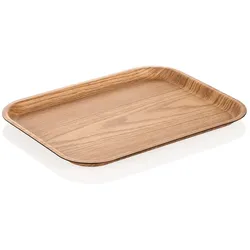 3x Non-Slip Gastro Tablett Holzoptik skandinavisches Design eckig 41,5 x 30,5 x 2 cm