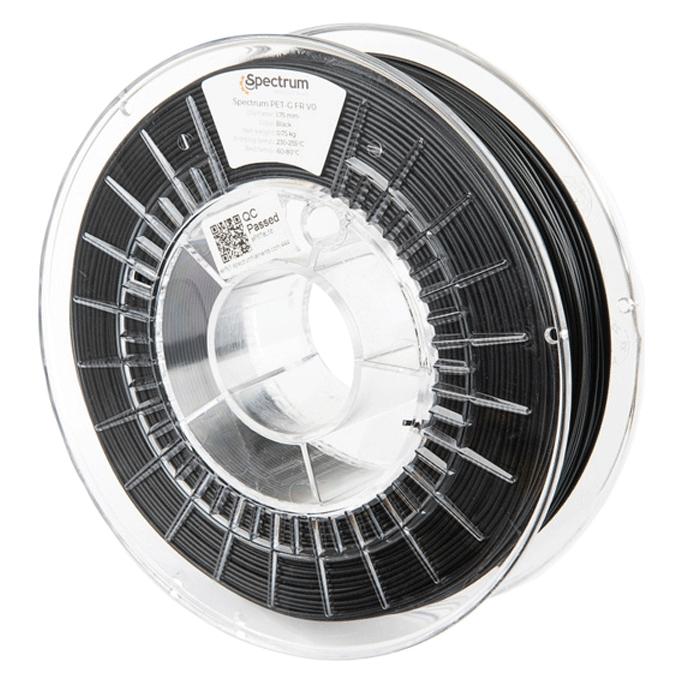 Spectrum Filament PETG FR V0 Black 0.75kg 1.75mm (PETG, 750 g, 1.75 mm) (80552)