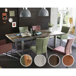 SIT Tops & Tables Esstisch Massivholz Retro 200x100 cm / Roheisen lackiert