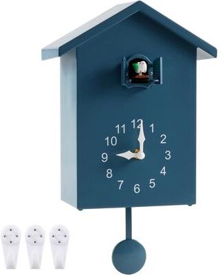 Discount Dollar Deals Creative Wall Clock, Home Silent Cuckoo Clock With Bird Tweeting Sound, Living Room Wall Decoration grey