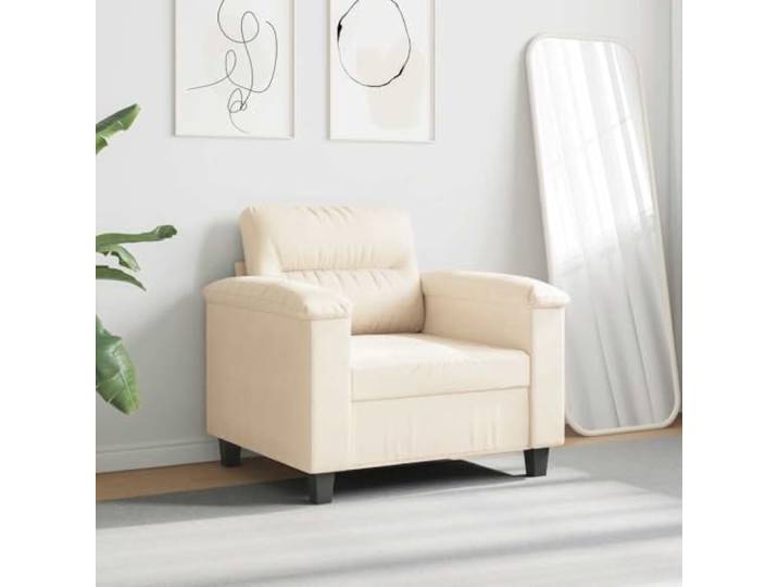 KTHLBRH Sessel beige 60 cm aus Mikrofaserstoff Gestell aus robustem Metall, Schaumstoff, maximale Traglast 110 kg, modernes Design