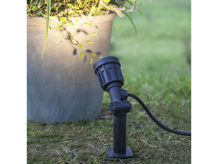 LED Garten Spot Outdoor LED Spotlight Netzbetrieb schwarz IP65 H 19cm