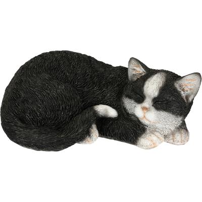 Dekofigur I.GE.A., schwarz-weiß (schwarz, weiß), B:29cm H:18cm T:11cm, Polyresin, Dekofiguren