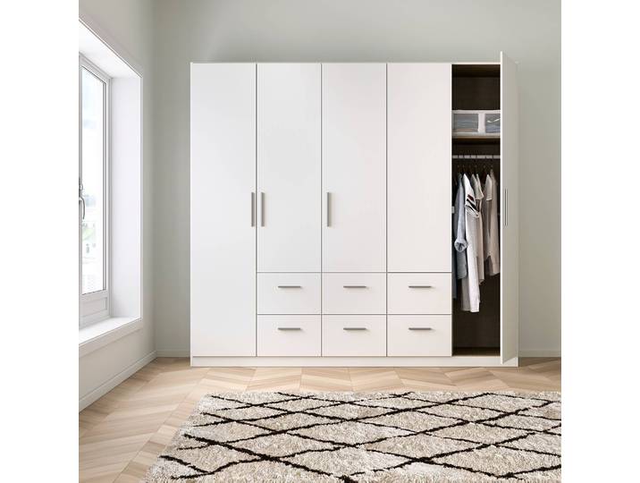 Drehtürenschrank II 226 x 210cm Weiß/Alpinweiß