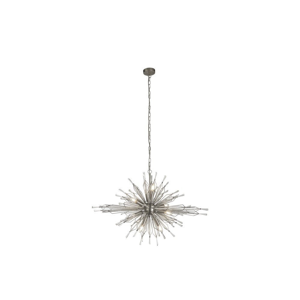 Decoratieve hanglamp Starburst Searchlight zilver, Diameter: 90 cm