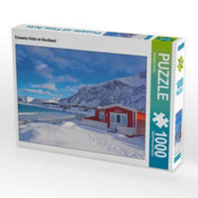 CALVENDO Puzzle Einsame Hütte im Nordland | 1000 Teile Lege-Größe 64x48cm Foto-Puzzle für glückliche Stunden