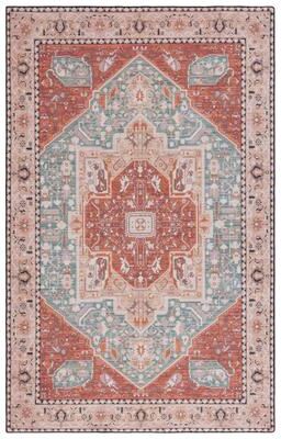 SAFAVIEH Tucson Machine Washable Slip Resistant Masha Traditional Rug