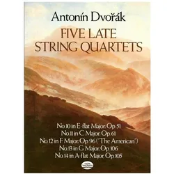 5 Late String Quartets, Fachbücher von Antonin Dvorak