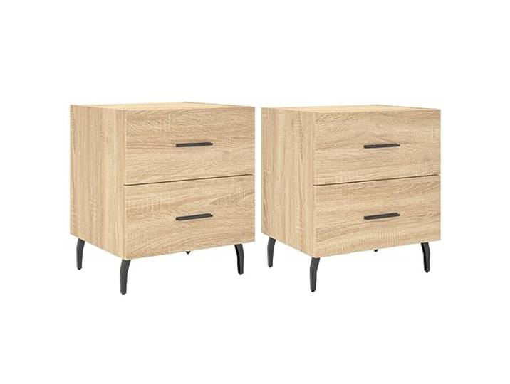 Heofavd Nachttisch 2er Set Sonoma-Eiche 40x35x47.5cm Beistelltisch