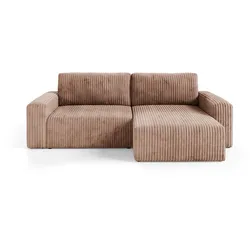 ECKSOFA Angela 3 Sitzplätze Hellbraun
