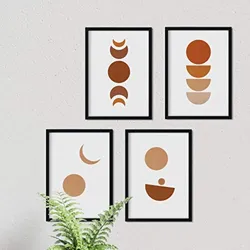 POSTER Set mit 4 bunten MarokkoPostern, Paramo A4 Schwarzer Rahmen