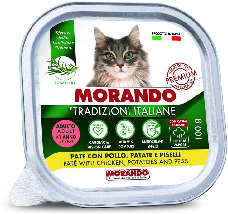 MORANDO Morandi Tradizioni Italiane Cat Vaschetta Multipack 32x100G POLLO  PATATE E PISELLI