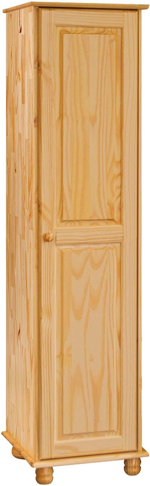 Kleiderschrank MÖBILIA "Kleiderschrank", braun (natur), B:45cm H:177cm T:52cm, Massivholz, Schränke, Kleiderschrank, Türanschlag wählbar