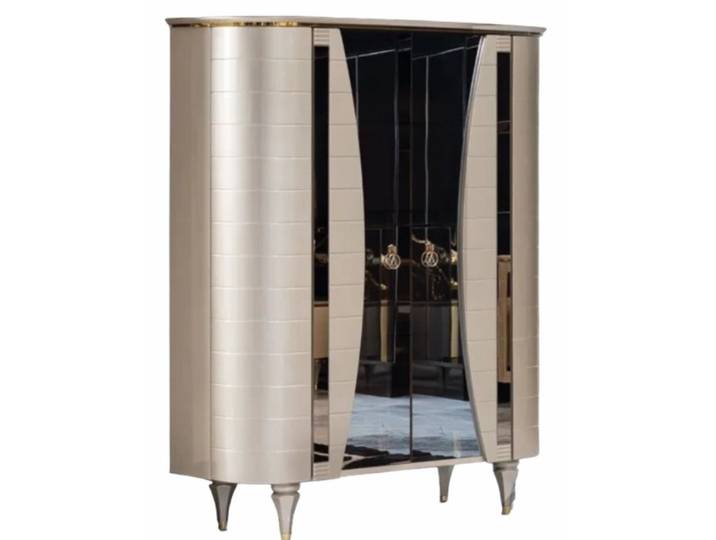 Xlmoebel Vitrine Echtholz Vitrine mit Glasfront für elegantes Wohndesign (1-St., Vitrine) Hergestellt in Europa